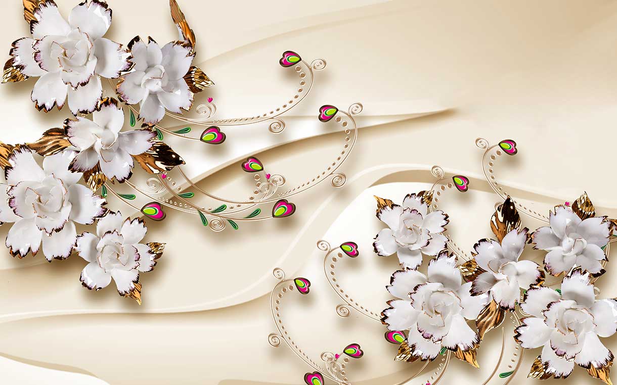 پوستر طرح گل ۳D1384