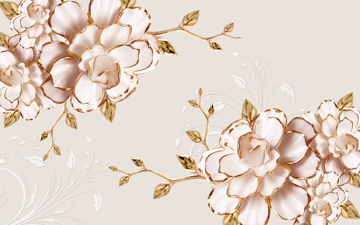 پوستر طرح گل ۳D1387