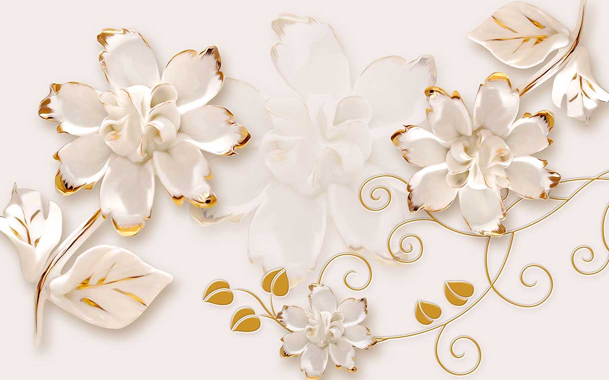 پوستر طرح گل ۳D1392