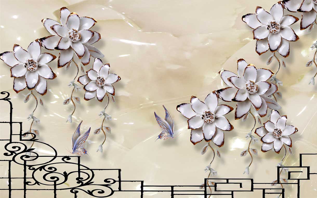 پوستر طرح گل ۳D1398