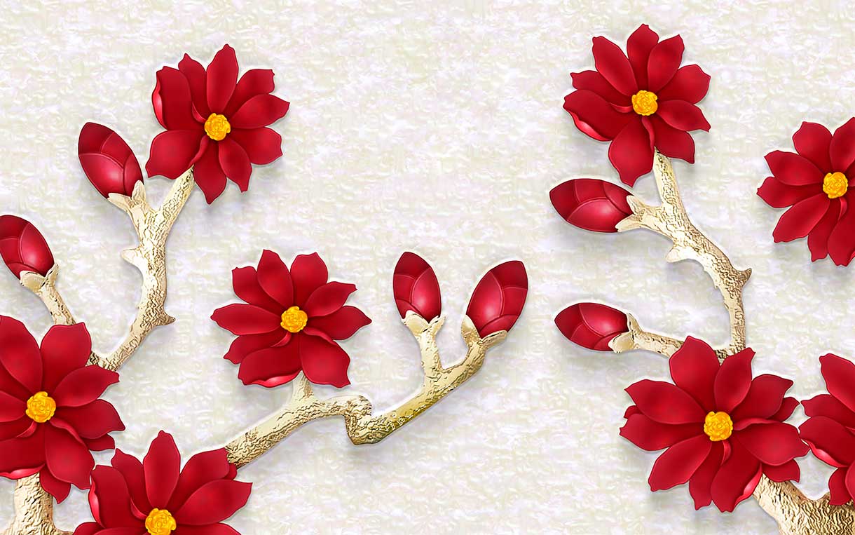 پوستر طرح گل ۳D1403