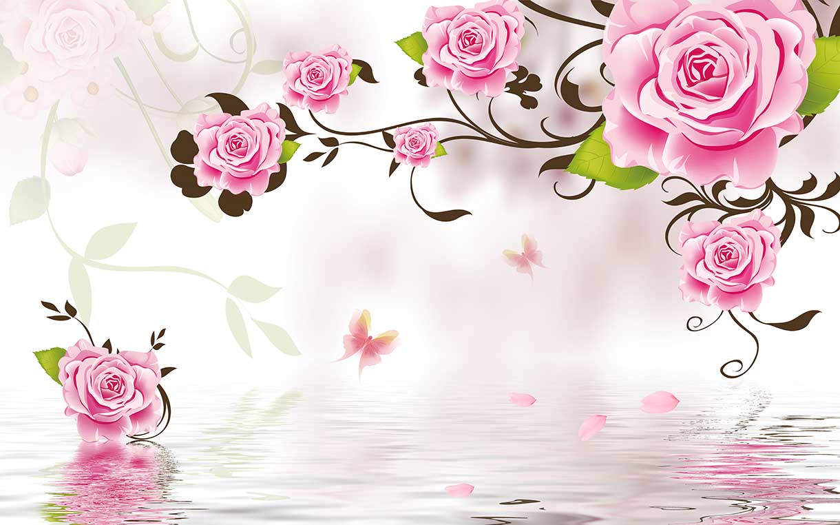 پوستر طرح گل ۳D1426