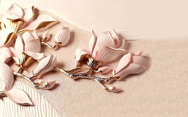 پوستر طرح گل و جواهر 3D1444