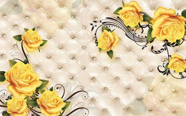 پوستر طرح گل زرد 3D1467