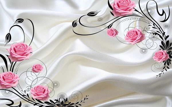 پوستر طرح گل صورتی 3D1471