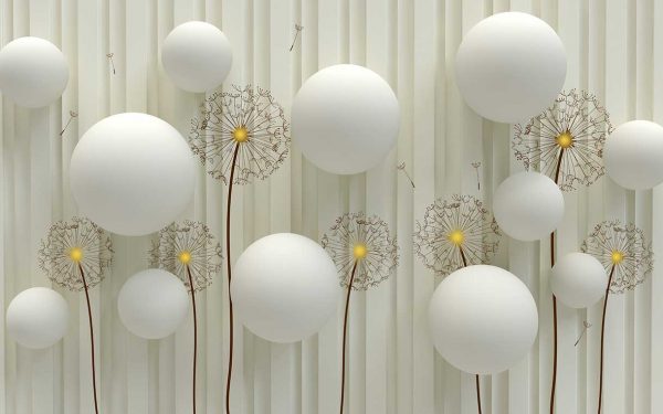 پوستر طرح قاصدک و دایره 3D1481