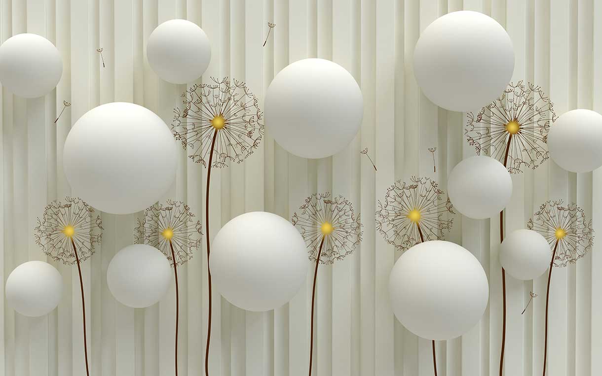 پوستر طرح قاصدک و دایره ۳D1481