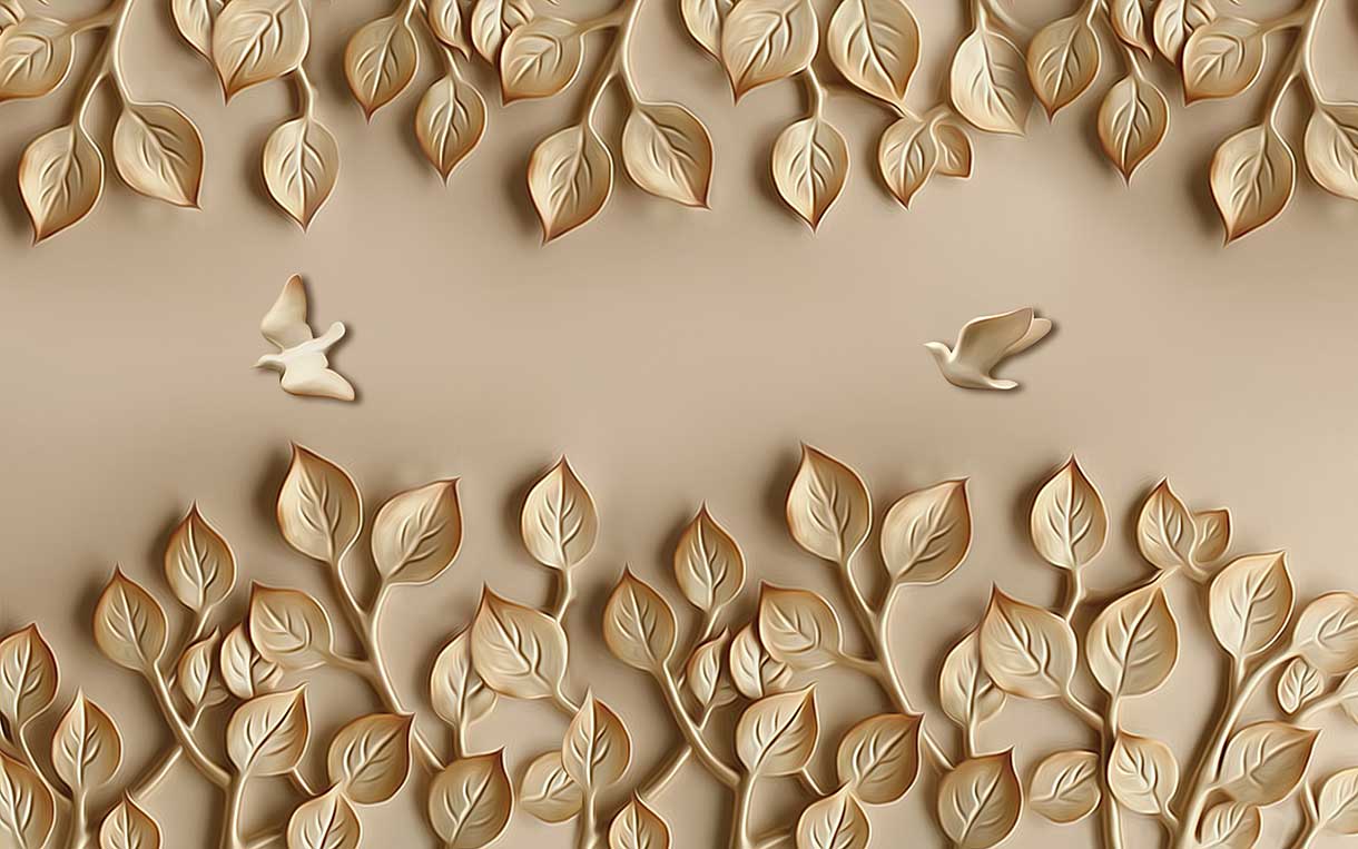 پوستر طرح برگ سه بعدی ۳D1482