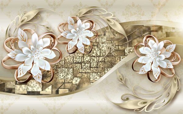 پوستر طرح گل و جواهر 3D1506