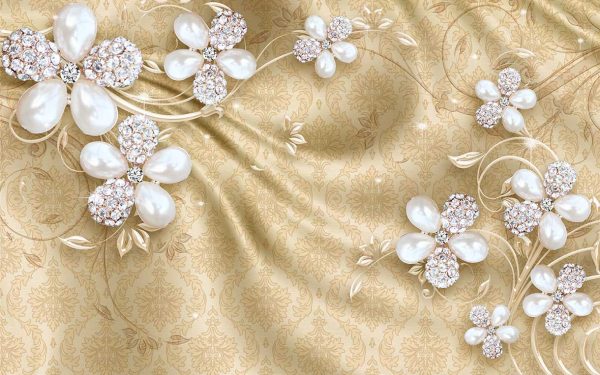 پوستر طرح گل و جواهر 3D1508