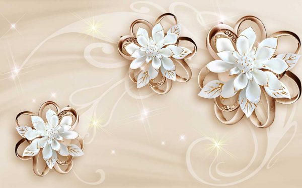 پوستر طرح گل و جواهر 3D1514