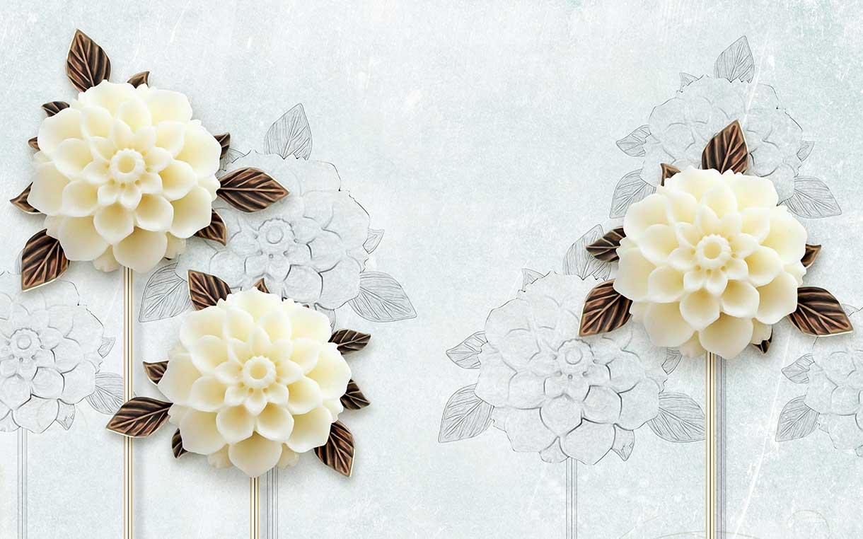 پوستر طرح گل ۳D1523