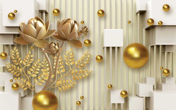 پوستر طرح گل و جواهر 3D1534