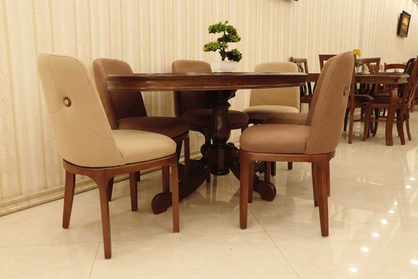 میز بیضی پایه گلدانی صندلی مدیا