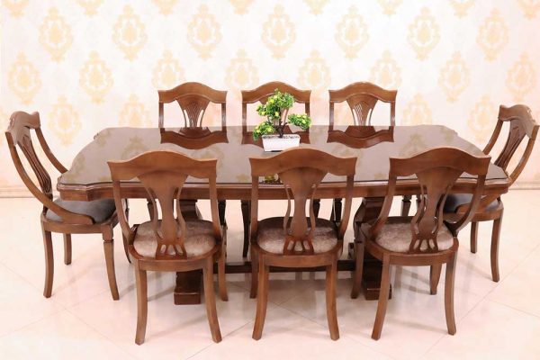 میز 8 نفره طرح اتریشی صندلی سوئدی