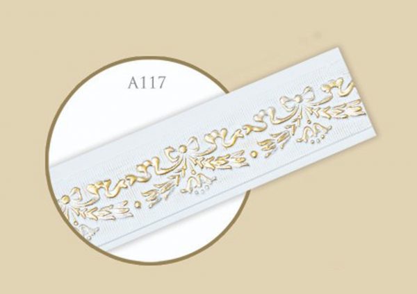 قاب چوبی پرده ترمه / عسلی نقره ای