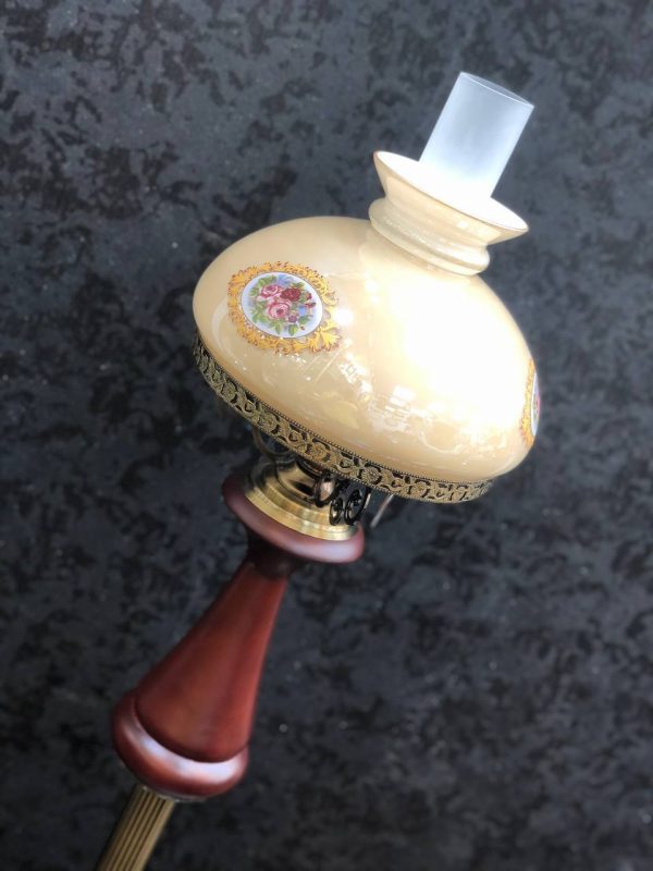 آباژور ایستاده طرح گرد سوز چوبی کد AB520