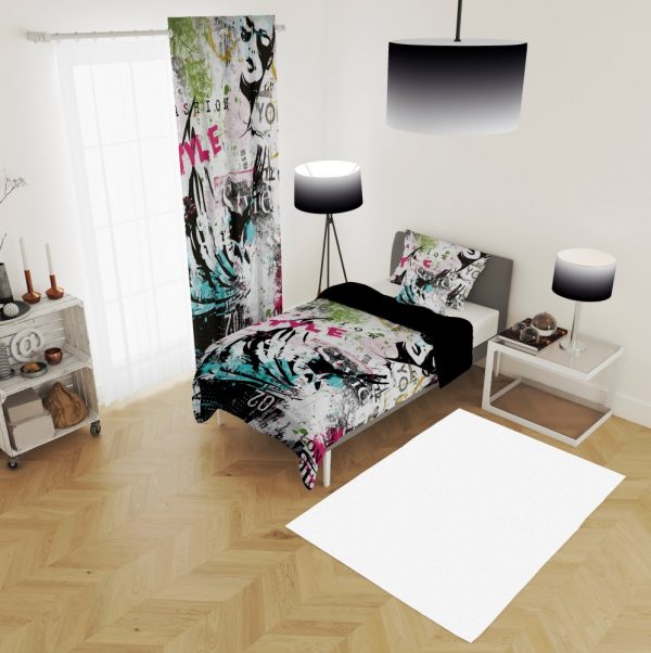 ست پرده و روتختی طرح دختر 405