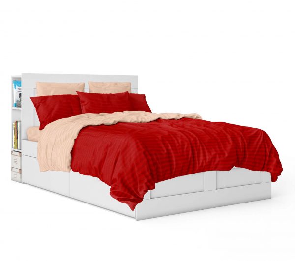 روتختی و ملحفه (دو نفره) طرح قرمز کد 405