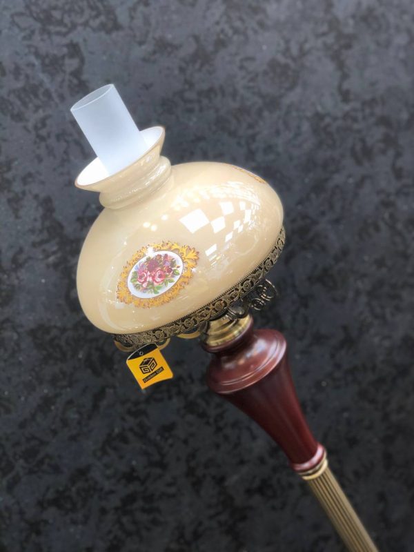 آباژور ایستاده طرح گرد سوز چوبی کد AB518