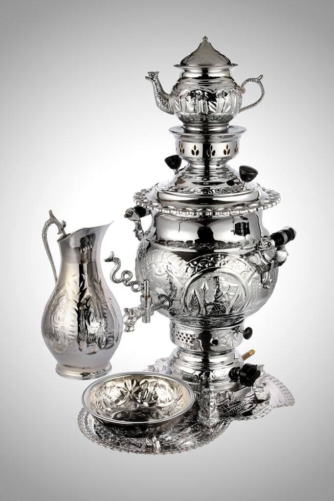 سماور ونوش ۶ لیتری قلم سنتی و سرویس قلم سنتی A41