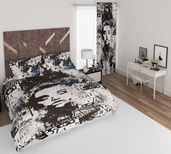 ست پرده و روتختی طرح دختر 413