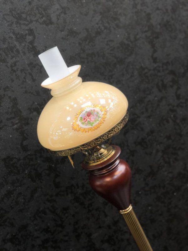 آباژور ایستاده طرح گرد سوز چوبی کد AB517