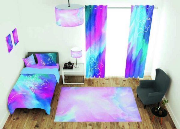 ست پرده و روتختی طرح مدرن Modern 250