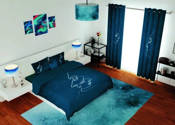 ست پرده و روتختی طرح مدرن Modern 252