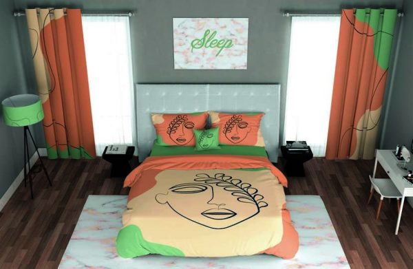 ست پرده و روتختی طرح مدرن Modern 254