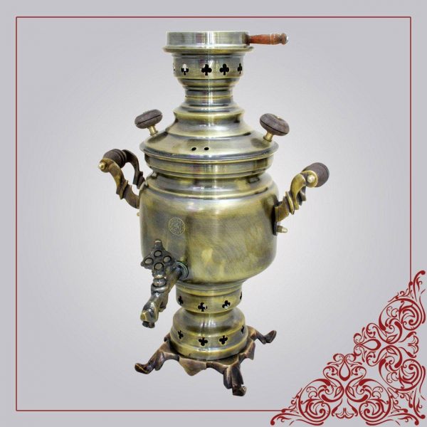 سماور ونوش 3 لیتری ارکیده ساده زغالی آنتیک A45