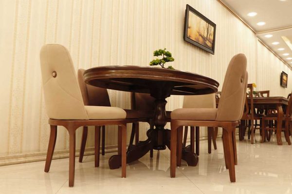 میز بیضی پایه گلدانی صندلی مدیا