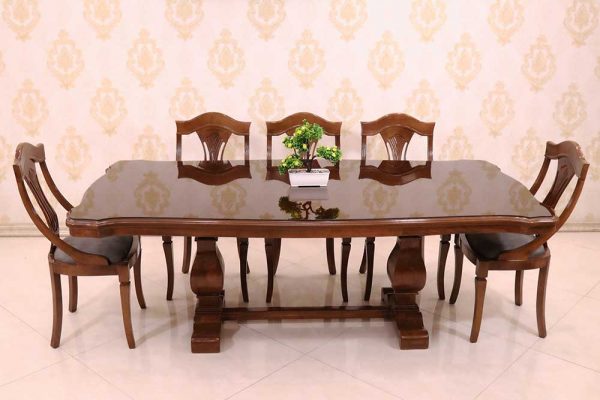 میز 8 نفره طرح اتریشی صندلی سوئدی