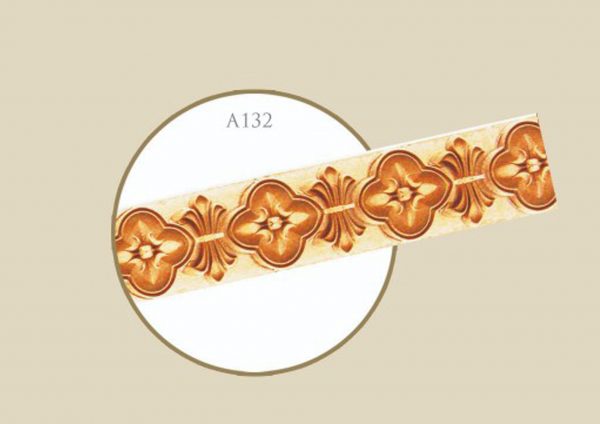 قاب چوبی پرده رومی موج دار / عسلی طلایی