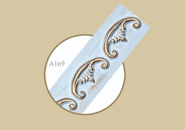 قاب چوبی پرده پروانه / سفید طلایی