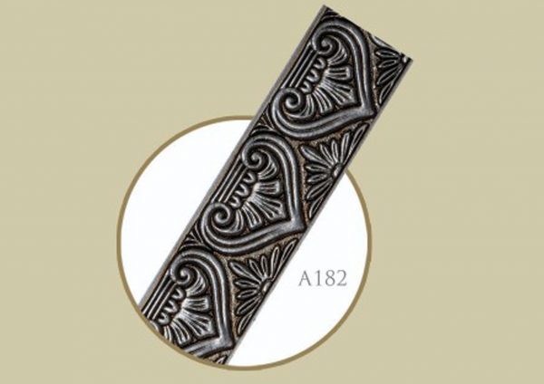 قاب چوبی پرده گل بوته / سفید طلایی