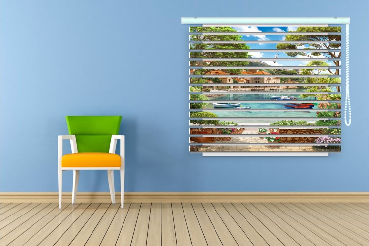 پرده زبرا طرح منظره کد ZB5008