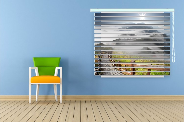 پرده زبرا طرح منظره کد ZB5016