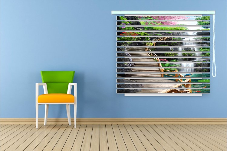 پرده زبرا طرح منظره کد ZB5076