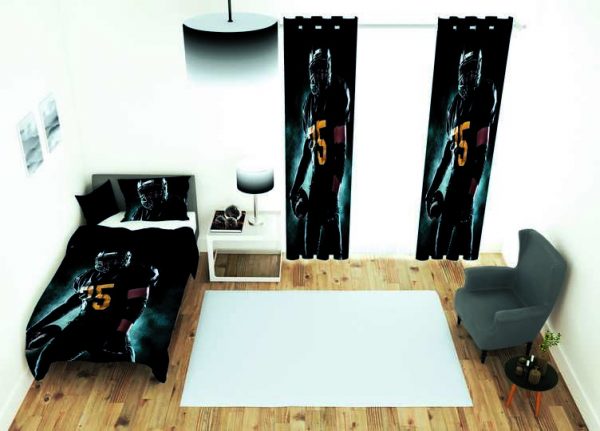 ست پرده و روتختی طرح راگبی rugby 306