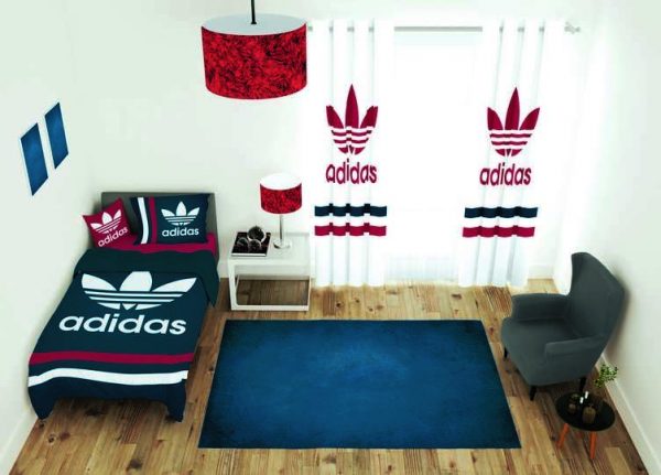 ست پرده و روتختی طرح آدیداس Adidas 311
