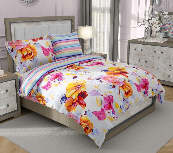 روتختی و ملحفه (دو نفره) طرح گل کد 54-Shirin