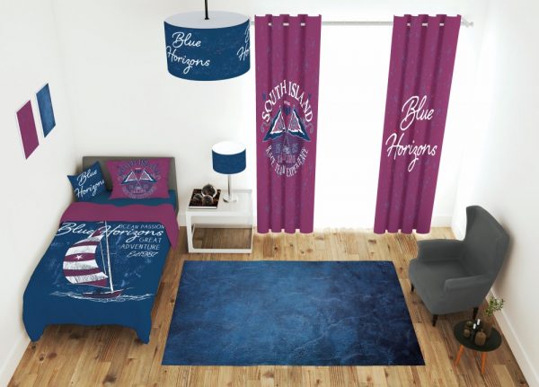 ست پرده و روتختی طرح قایق 561