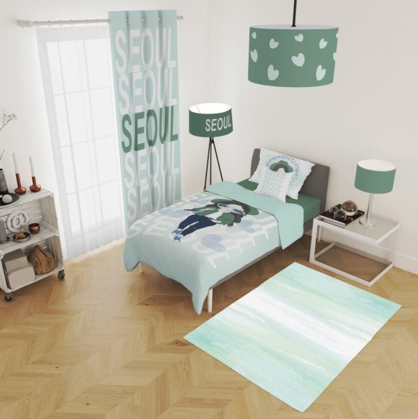 ست پرده و روتختی طرح دختر 580