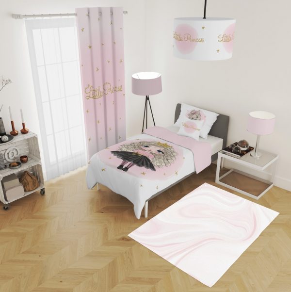 ست پرده و روتختی طرح دختر 588