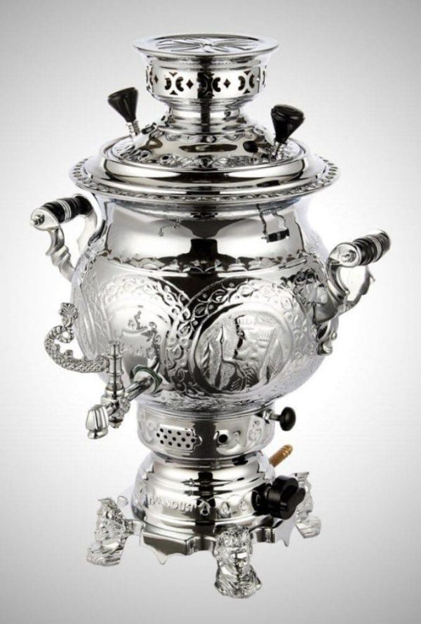 سماور ونوش 6 لیتری روسی لبه ورق قلم سنتی A59