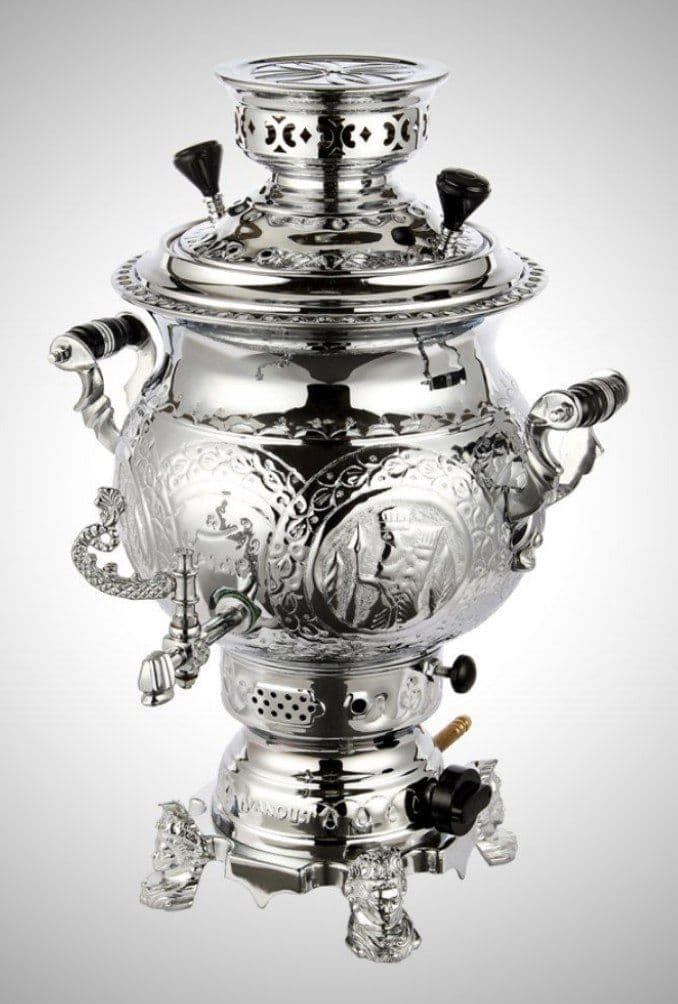 سماور ونوش ۶ لیتری روسی لبه ورق قلم سنتی A59