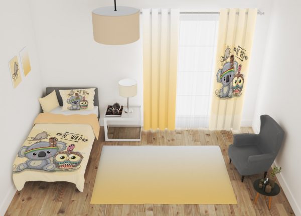 ست پرده و روتختی طرح جغد و کوآلا 590