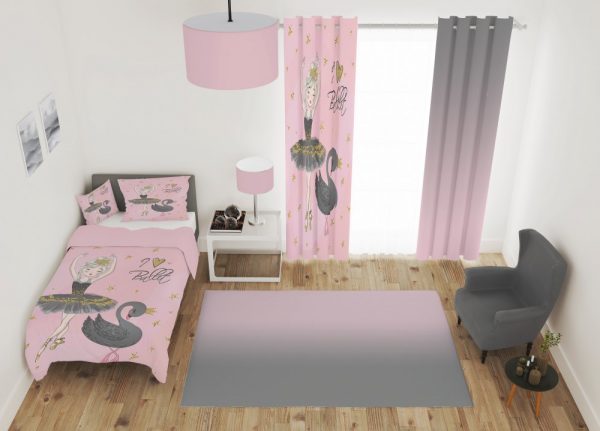 ست پرده و روتختی طرح دختر 595