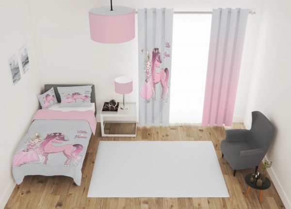 ست پرده و روتختی طرح پرنسس کوچولو 596